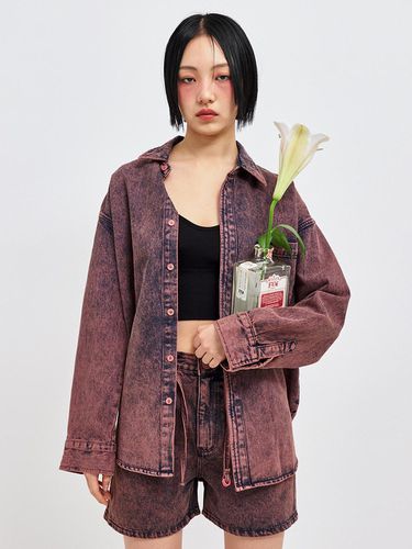 Oversized Denim Shirt - C Wear by the Genius - Modalova