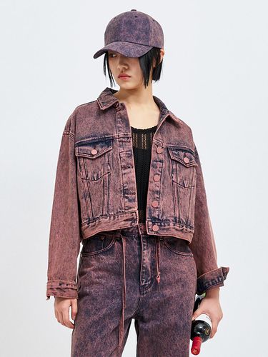 Cropped Denim Trucker Jacket - C Wear by the Genius - Modalova