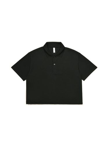 Crop Pique Polo Shirt_Black - C Wear by the Genius - Modalova