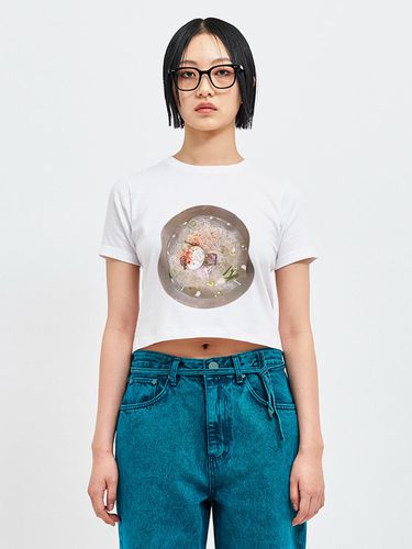 Graphic Printed Cropped T-Shirt _ - C Wear by the Genius - Modalova