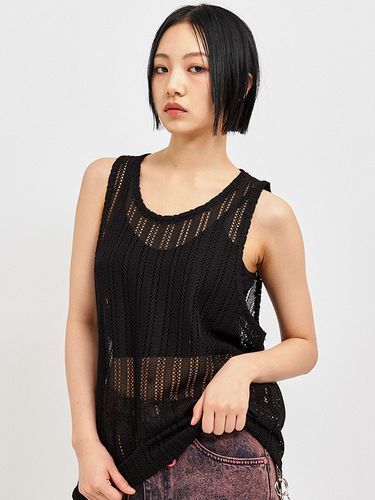 Craft Knit Sleeveless Top_Black - C Wear by the Genius - Modalova