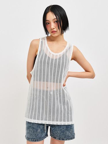 Oversized Craft Knitted Sleeveless Top _ - C Wear by the Genius - Modalova