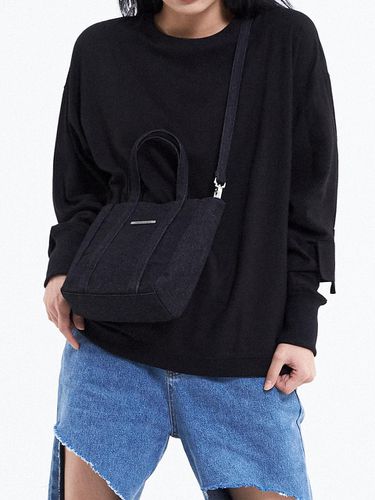 Denim Mini Tote Bag _ Black - C Wear by the Genius - Modalova