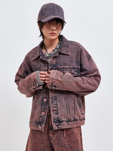 Oversized Denim Trucker Jacket - C Wear by the Genius - Modalova