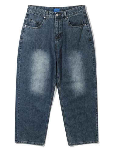 DE LUXE] Light Washed Wide Denim Pant - alvinclo - Modalova