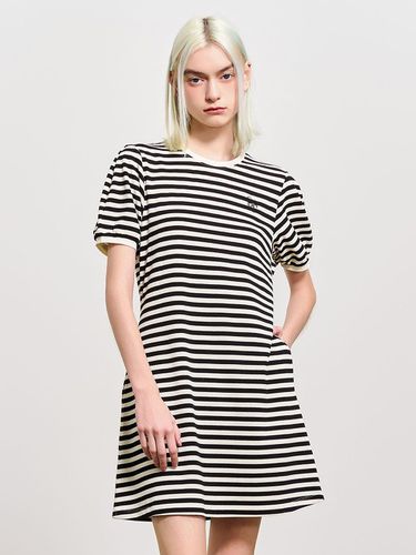 Stripe Mini Tee Dress Black - GENERAL IDEA - Modalova