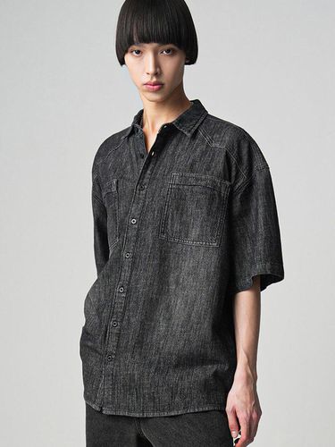 Cooling Wester Short Sleeve Denim Shirt _ 2 Colors - AVANDRESS - Modalova