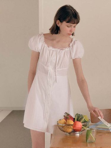 Lace Mini Dress - White - ROLAROLA - Modalova