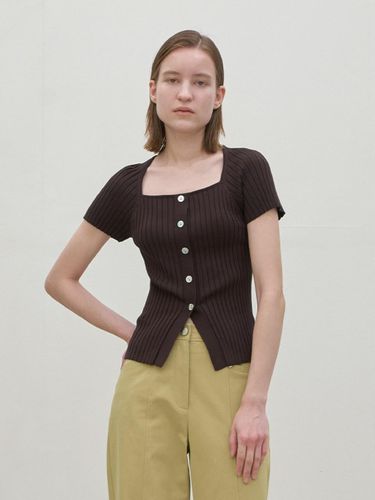 Owen Square Neck Slim Rib-knit Top - Atelier Nain - Modalova