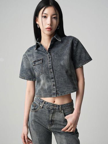 Poket Denim Shirt (Indigo) - AVANDRESS - Modalova