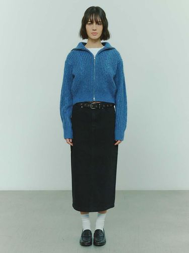 Carpenter Detail Long Denim Skirt - PLAC - Modalova