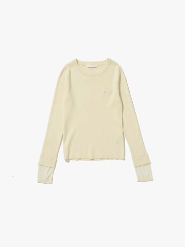 Color Layered Round Neck Knit Top - PLAC - Modalova