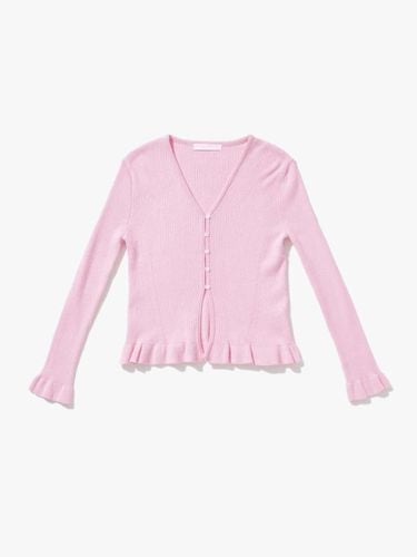 Glitter Frill Cardigan_Pink - PLAC - Modalova