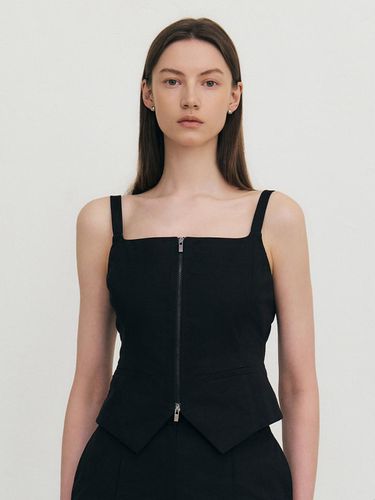 Linen Two-way Vest _ Black - ARTID - Modalova