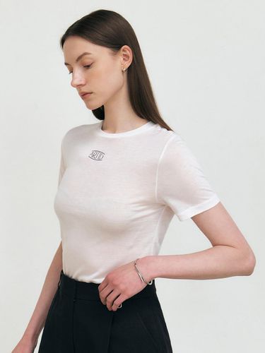 Logo Point Sheer T-shirt _ White - ARTID - Modalova