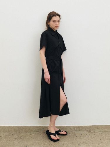 Cape Layered Long Dress - Black - Et demain - Modalova