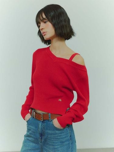 Off Shoulder Knit Top_Red - PLAC - Modalova