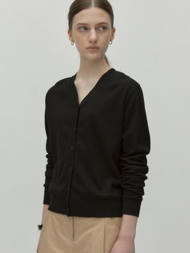 V Neck Knit Cardigan_Black - DEPOUND - Modalova