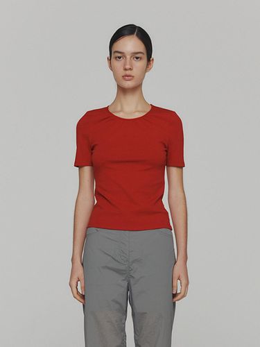 Neck Shirred Short Sleeve Top (3 Colors) - AMOMENTO - Modalova