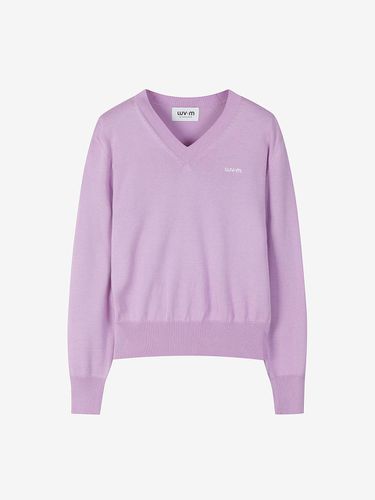 V Neck Basic Pullover - LUV.M - Modalova