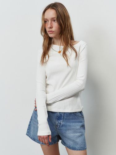 String Detail Layered Long Sleeve T-shirt_White - PLAC - Modalova