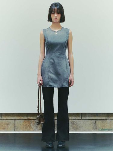 Denim Tunic Dress_Gray - PLAC - Modalova