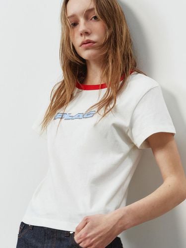 Color Point Logo Crop T-shirt_White - PLAC - Modalova