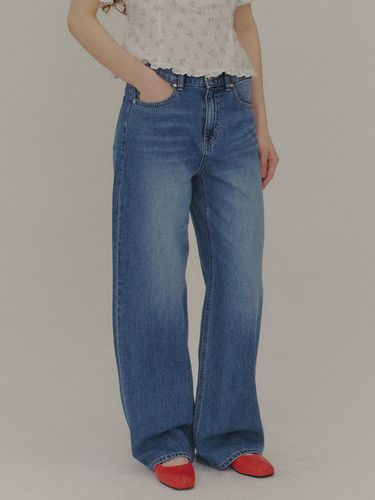 Wide Denim Pants_Mid Blue - PLAC - Modalova