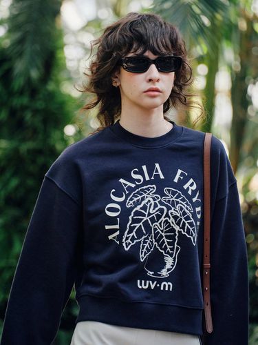 Alocasia Lettering Print Sweatshirt - LUV.M - Modalova