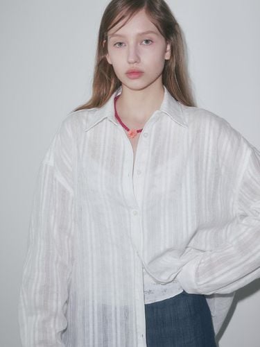 Eyelet Overfit Shirt_White - FUNFROMFUN - Modalova