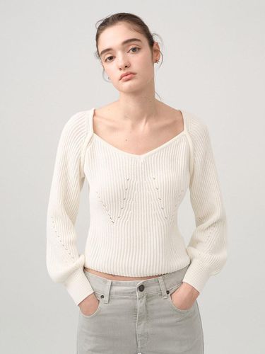 Square Neck Crop Knit - on&on - Modalova