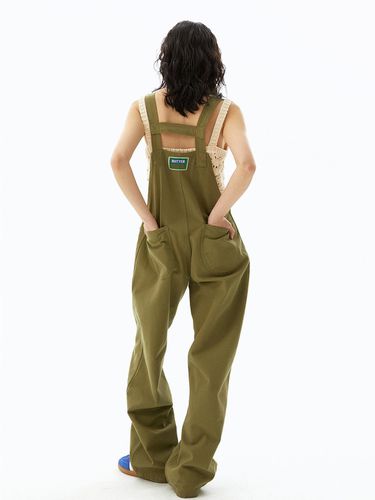 Zipper Overall Pants_Khaki - GREENBUTTER - Modalova