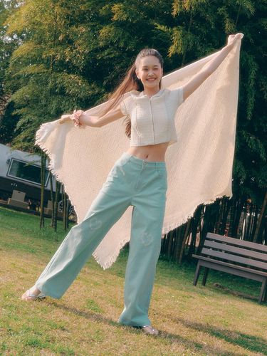 Heart Wide Pants - toinq - Modalova