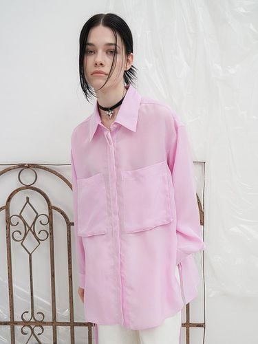 Out Pocket Over Fit Shirt_Pink - YUTHENTIC - Modalova