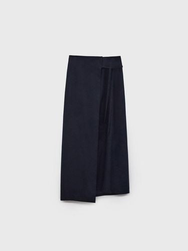 Wrap String Wool Silk Skirt - Navy - Arch The - Modalova