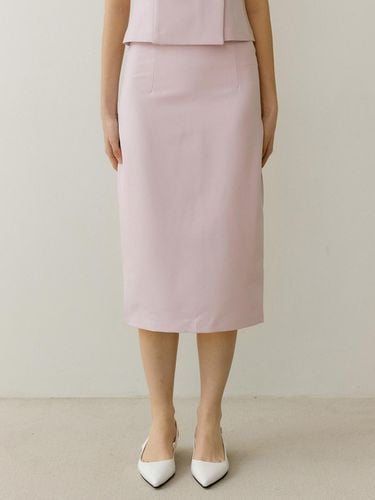 Draw Back Slit Skirt_Lavender Pink - REORG - Modalova