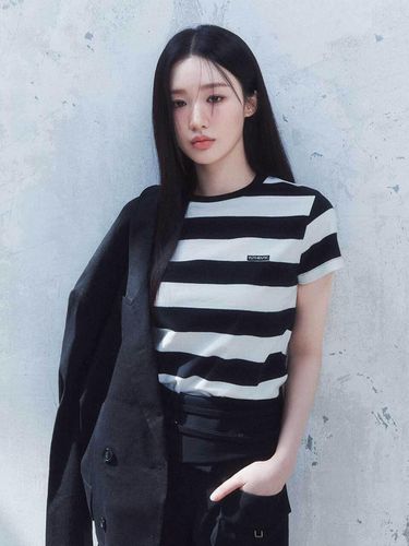 Mixed Stripe T-Shirt_Black - YUTHENTIC - Modalova