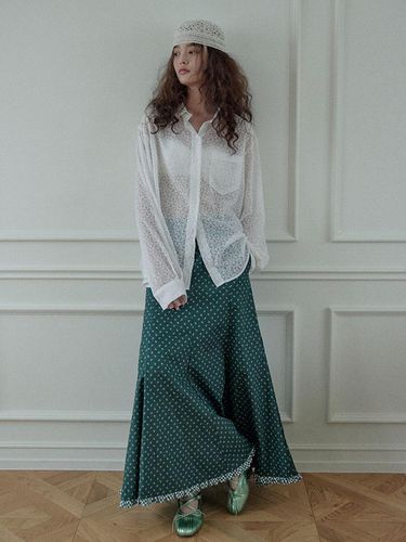 Hippie-Flower-Long-Skirt / Green - HOKUSPOKUS - Modalova