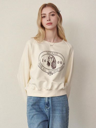 Puppy Love Semi Cropped Sweatshirt - MICANE - Modalova