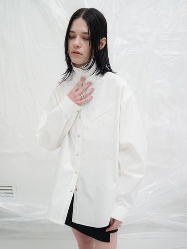 Cotton Over Fit Shirt_White - YUTHENTIC - Modalova