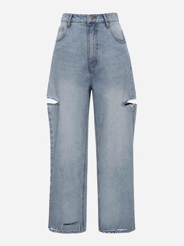 Distressed Straight Jeans - toinq - Modalova