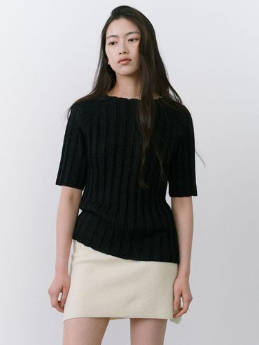 Hanji Ribbed Half Sleeve Knit Top - REMPLACEMENT - Modalova