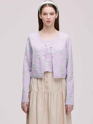 Flower Jacquard Cardigan (T242MCD139W) - Thursday Island - Modalova