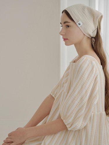 Stripe Pattern Voluminous Pajama Dress () - Boil House - Modalova