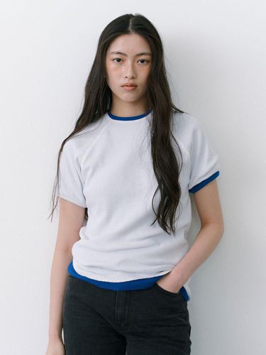 Essential Waffle Jersey Top - White - REMPLACEMENT - Modalova