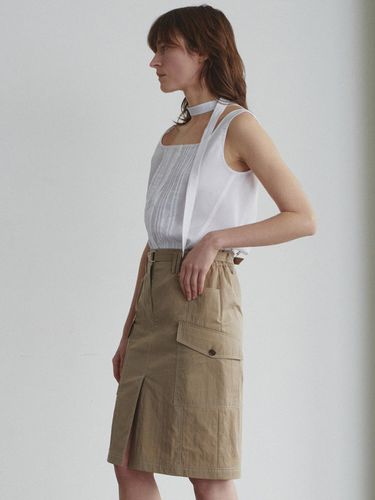 H-Line Cargo Midi Skirt - LOEUVRE - Modalova