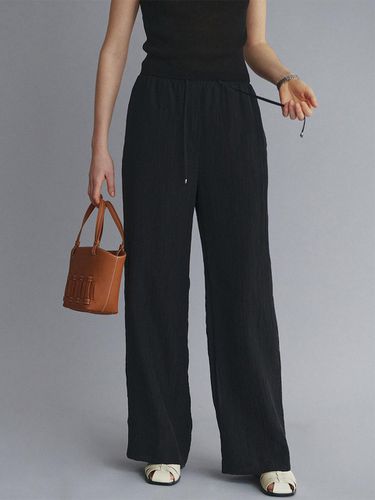 Elastic Waist Tencel Wide Pants - LOEUVRE - Modalova