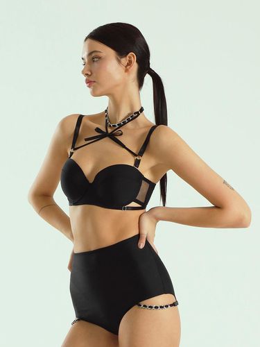 Chain Ribbon Choker Half Cup Bikini Bra () - VINAJ - Modalova