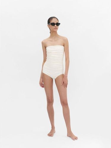 Creme Rosie Simple Swimsuit _ White - COURRI - Modalova