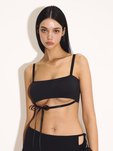 Underboob Ribbon Bikini Bra (Black) - VINAJ - Modalova